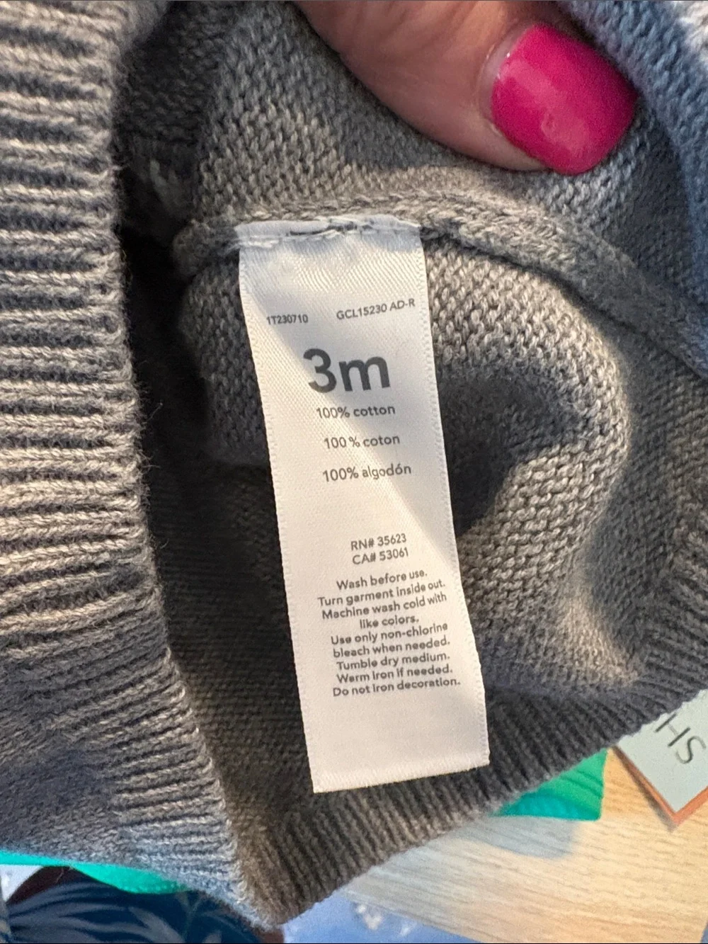 Carter's Gray Knit Two-Piece Set with Fox Face Detail